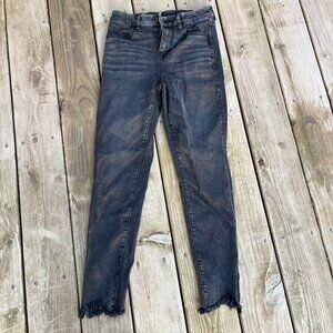 American Eagle Black Distressed Hi-Rise Jegging Curvy Jeans Size 4